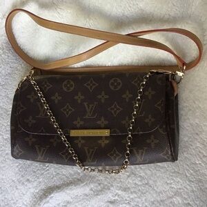 Louis Vuitton Monogram Crossbody Bag in Brown and Tan